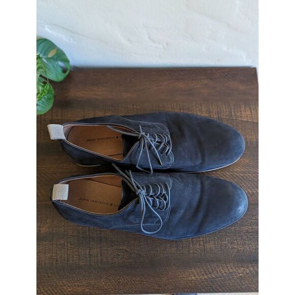 John Varvatos Star USA Navy Blue Suede Derby Oxford Shoes - Size 9.5 main image 3